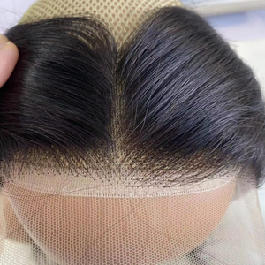 Peluca <span class=keywords><strong>de</strong></span> cabello con parte superior delantera para <span class=keywords><strong>mujer</strong></span>, peluquín <span class=keywords><strong>de</strong></span> cabello humano Remy, línea <span class=keywords><strong>de</strong></span> cabello <span class=keywords><strong>de</strong></span> aspecto natural, perfecto para uso diario - Product Image 3