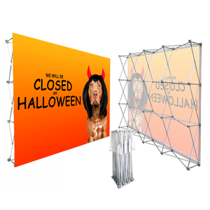 Expositor de aluminio personalizado para ferias comerciales, telón de fondo, stand, expositor de pared con logotipo, marco para eventos y conferencias, <span class=keywords><strong>banner</strong></span> DF - Product Image 2