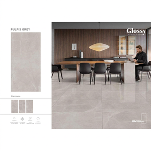 Azulejos de Porcelana con Aspecto de Mármol Gris para Hoteles, 600x1200mm, Superficie Pulida y Esmaltada para Proyectos de Interiores Modernos - Product Image 3