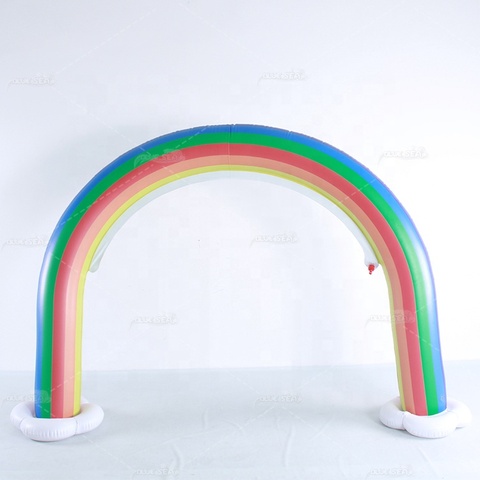 BS-r216 New Design Cheap Outdoor Inflatable rainbow Sprinkler Decoration Arch for Sale