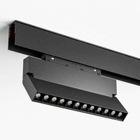 Spot LED magnétique ultra-plat 48V dimmable à montage en surface, projecteur COB pour rail de 20mm, système linéaire CRI95, faisceau 24/36