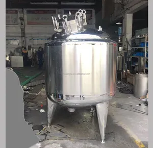 4 bar Stainless Steel Sanitary Steam Electrical Heating and Cooling Double Jacket storage Tank