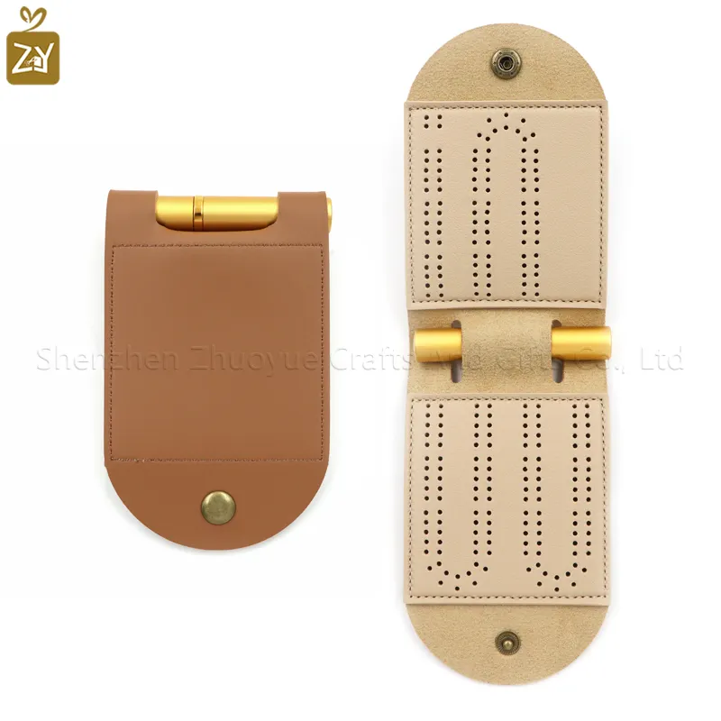 Gioco portatile da viaggio Cribbage da tavolo di lusso in pelle Go gioco con libro integrale e tubo Logo personalizzato include confezione regalo