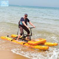 Vélo aquatique gonflable à ponton plat, monoplace, avec cadre en aluminium et tapis flottant avant, faible résistance, pour complexe hôtelier, portable, de Chine, Lumark