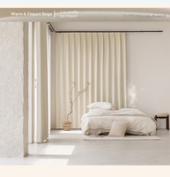 Cortinas Opacas de Chenilla de Doble Cara del Mismo Color, de Poliéster, Color Sólido, para Dormitorio, Juego Completo de Barra de Alta Gama, Personalizadas y Sencillas