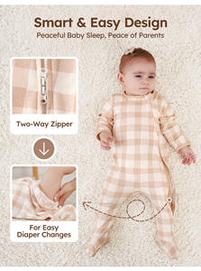 Tutina per pigiama con tutina in cotone lavorato a maglia per neonati vestiti per bambini con cerniera per animali - Product Image 3