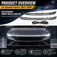 Barra de Luces LED para Parrilla Delantera de Elantra, Kit de Lámparas Dinámicas para Hyundai Elantra 2023-2026, Accesorios