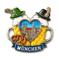 Aimant de réfrigérateur personnalisé pour l'Oktoberfest, souvenir du festival allemand, fille de l'Oktoberfest, festival de la bière de Munich, Allemagne, aimant souvenir de voyage