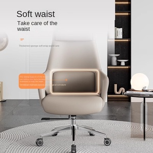 <span class=keywords><strong>Fauteuil</strong></span> de direction moderne haut de gamme en cuir, confortable, pivotant, réglable en hauteur, avec structure en fer, pour <span class=keywords><strong>bureau</strong></span> à domicile, chambre et cuisine, avec assise en mousse - Product Image 5