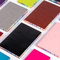 Carnet personnalisé avec logo A5/A6/B5, couverture en cuir souple avec bordure arc-en-ciel, bloc-notes avec 100 pages intérieures, carnet pour étudiant