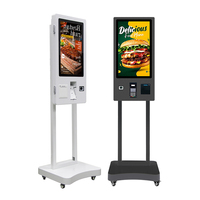 Modèle le plus récent 24/27/32/43 pouces Kiosque de commande automatique avec système Android, terminal de paiement automatique, imprimante thermique 80 mm et scanner