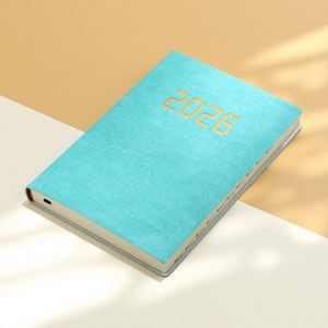 Libreta de Bolsillo A5 2026 con Logotipo, Agenda de Cuero PU, Diario, Cuaderno con Banda Elástica Personalizada, Planificador de Tapa Dura - Product Image 3