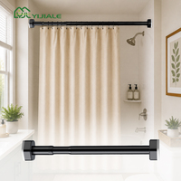 YIJIALE 100% Inspection Factory Direct 25mm Powder Coated 1-1.5m Anti-Slip Twist Lock Towel Rod Bathroom