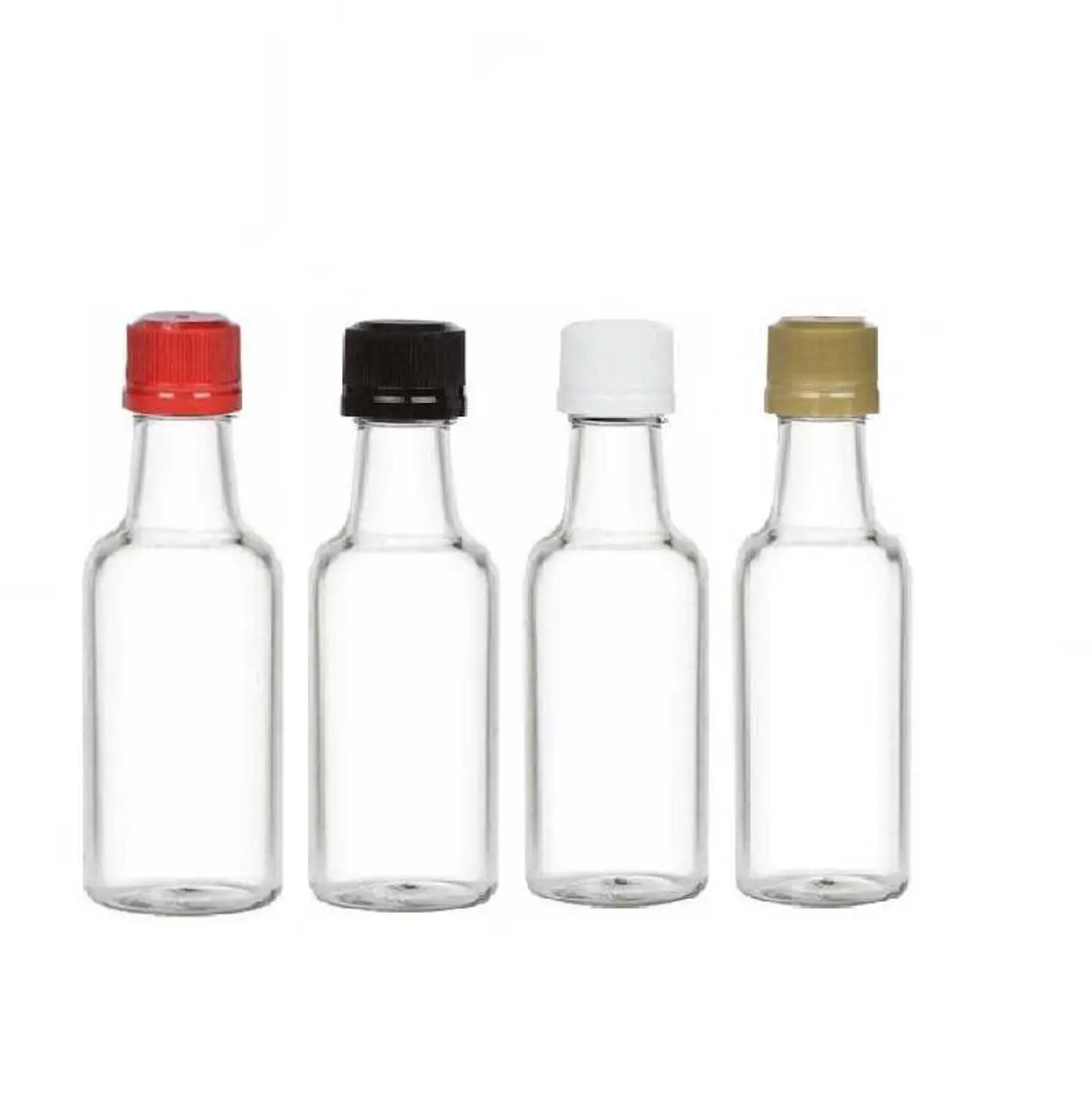 Mini 30ml 50ml 120ml 150ml plastik likör alkollü içecekler ruhları ambalaj şişeleri alkolsüz içecekler içerir şişeleri