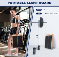 Planche inclinée portable en bois réglable pour étirements des mollets, squats, étireurs de mollets, Pilates