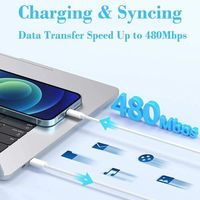 Câble PD 60W 65W USB-C vers USB-C Type C en nylon tressé 3ft 6FT 10FT pour la charge et la synchronisation