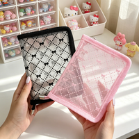Oferta Especial: Carpeta de 6 Anillos Económica con Diseño de Encaje, Cierre Rosa, Carcasa Transparente Recargable para Almacenamiento de Fotografías