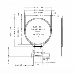 Módulo de Pantalla LCD TFT Redonda de 1.28 Pulgadas 240x240, IPS, 4 Cables SPI, Controlador GC9A01, Ángulo de Visión Completo, 400cd/m2, Pantalla RGB - Product Image 4