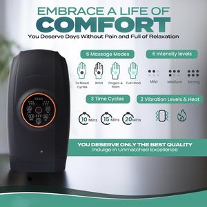 2025 nuevo uso en la oficina en casa al por mayor Airbag electrónico compresión artritis alivio del túnel carpiano masajeadores de mano con calefacción - Product Image 4