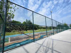 PVC rivestito di metallo verde campo da Tennis recinzione campo da basket recinzione a catena recinzione