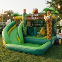 Structure gonflable géante de qualité commerciale avec toboggan et piscine pour fêtes