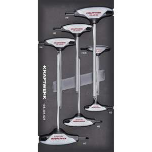 Kraftwerk poignée en T à six pans creux embout sphérique 7 pcs. Incrustation 20x40 - Product Image 1