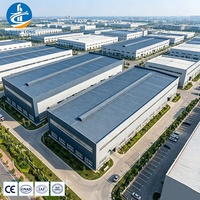 Entrepôt de stockage moderne en structure métallique préfabriquée, kits de construction métallique avec surface galvanisée, certifié ISO9001 CE