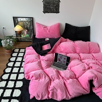 Linge de lit super chaud et moelleux, épais, king size, plaid, couettes de maison, couvertures, ensembles de draps de lit, vente en gros