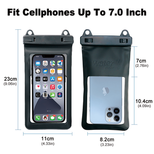 กระเป๋าแห้งกันน้ำ 2 ลิตร ขนาด 7.0 นิ้ว IPX8 สำหรับโทรศัพท์มือถือ  กระเป๋าสำหรับชายหาด ทะเล  สำหรับดำน้ำ ว่ายน้ำ พายเรือคายัค  ใส่โทรศัพท์มือถือ - Product Image 6