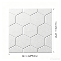Panneau acoustique hexagonal en fibre de polyester 100% absorbant le son, panneaux acoustiques en feutre PET ignifuge