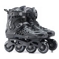 Patins à roulettes ZHOYA Freestyle Slalom Rockered avec cadre en aluminium CNC, roues en PU 90A, double boucle, roulements de précision