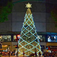 Arbre de Noël géant de luxe moderne fait main, nouveau design, 15 pieds, 20 pieds, 25 pieds, 30 pieds, pour aménagement extérieur