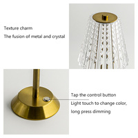 Lampe de table en verre de luxe pour hôtel Lampe à led Hôtel de chevet Lampe de table moderne en cristal de luxe
