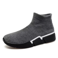 Chaussures décontractées pour hommes de haute qualité, légères, chaussures d'hiver à chaussettes, chaussures mi-hautes, chaudes, à enfiler, semelles souples, chaussures de course