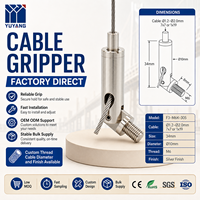 Support de câble angulaire à filetage M6, sortie latérale réglable, finition argentée pour suspension au plafond, fabricant OEM