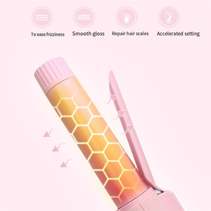 Baguette à friser en céramique Portable Rechargeable fer à chauffer rapide <span class=keywords><strong>Mini</strong></span> fer à friser rotatif sans fil petit bigoudi - Product Image 3