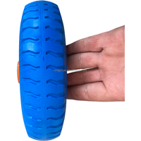 Croissant léger 8 pouces 2.50-4 capacité de charge élevée anti-crevaison résistant à l'usure sans plat PU FOAM chariots à outils pneus de roue de chariot