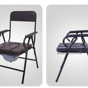 <b>Folding</b> <b>Commode</b> Chair With Seat For Elderly Patients Pregnant Women Home Use 200kg Capacity Rubber Material - Product Image 1
