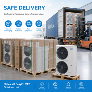 ระบบปรับอากาศ VRF แบบหลายโซน ดีไซน์สำรองคู่ที่เชื่อถือได้ สำหรับโรงพยาบาล โรงเรียน สนามบิน และงานก่อสร้างสาธารณะ - Product Image 5