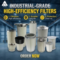 Kartrid Filter Udara Polyester Berlapis Khusus Pabrik Baru Efisiensi 99,99% Bersertifikasi ISO9001 Pengumpul Debu Multi-lipat untuk