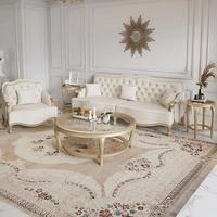 Ensemble de canapés en bois massif français, design moderne, canapé Chesterfield en similicuir, rembourrage en éponge, 2 places, pour salon, hôtel, villa, maison
