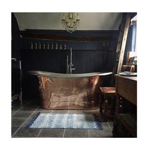 Fabricante y exportador de bañera de cobre con acabado antiguo grande, accesorios de baño, nuevo diseño elegante, diseño curvo, el mejor - Product Image 5