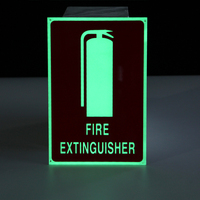 Panneau de signalisation luminescent personnalisé Junting Plaque en aluminium Bouche d'incendie photoluminescente et extincteur Panneau d'avertissement de sécurité