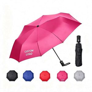 <b>Screen</b> Printing Stylish Sturdy Travel-Size Manual Open Black Coating Sunproof Waterproof Custom Printed Compact <b>Folding</b> Umbrella - Product Image 1