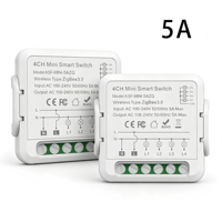 2 PAK Interruttore Intelligente Zigbee Multi-Canale 5A con Design a Barra Elettrica per Luci LED e Dispositivi a Basso Consumo Tramite App Smart Life per Uso Domestico