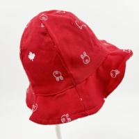Venta al por mayor de alta calidad niños sombrero de cubo bebé algodón sombreros de cubo con estampado