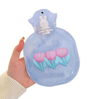 Chauffe-main en PVC avec Logo imprimé personnalisé, Mini sac de réchauffement transparent, sacs d'eau chaude 350ml