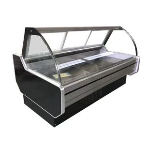 Vitrine de <span class=keywords><strong>boucherie</strong></span> en verre pour bœuf frais, poisson, charcuterie, congélateur horizontal pour supermarché - Product Image 5