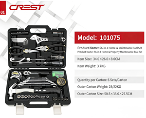 Juego de Herramientas <span class=keywords><strong>Rhett</strong></span> Home Hardware, Multifuncional, de Acero al Carbono, 75 Piezas, Operado a Mano - Product Image 6