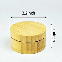 Pots cosmétiques en bambou naturel - Boîtes en aluminium vides et contenants portables rechargeables pour crème visage, baume et soins de la peau
